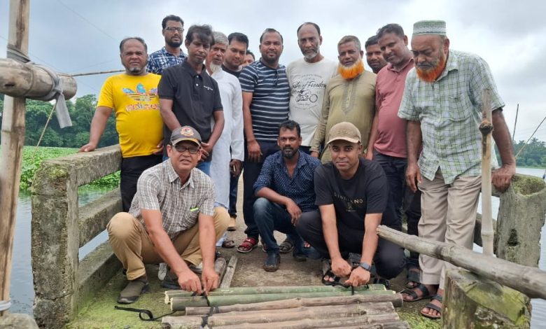৪১নং ওয়ার্ড বিএনপির উদ্যোগে উদুর ছিকলিয়া ব্রীজের পুনঃ নির্মাণ কাজ শুরু